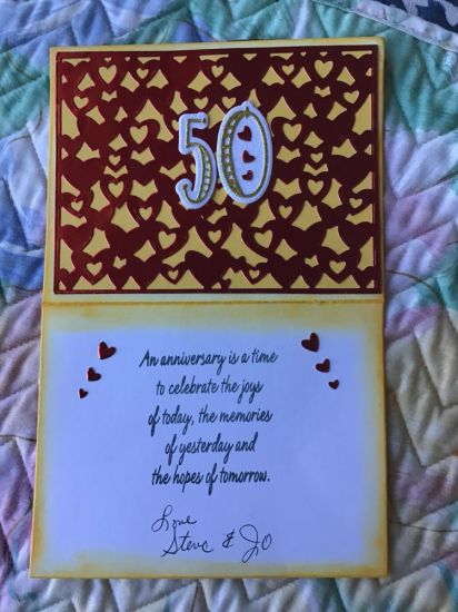 Inside of anniversary card
Keywords: Anniversary swans hearts