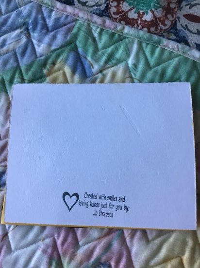 Back of anniversary card
Keywords: Anniversary swans hearts