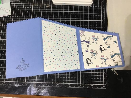 Back of Z-Fold birthday 
