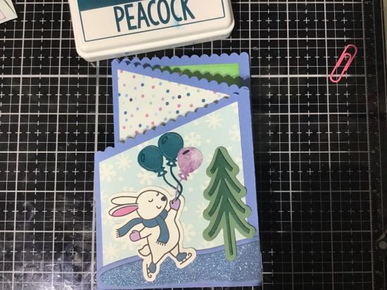 Z-Fold birthday ice skating 
Keywords: Z-fold birthday rabbit pond ice skating balloon bear