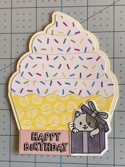 Birthday Cats and Cupcake Shaker A2 Fold-It

