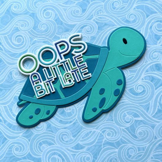 Sea Turtle Fold-It
Shaped Card
Keywords: Turtle, fold-it, oops a little late,