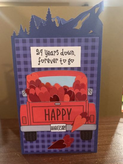 Anniversary Card for Husband 29 years 
Z Fold Mountain Top Tailgate2stamp August 2023 Card Kit
Keywords: Z Fold Tailgate2stamp August 2023 card kit road sign die
