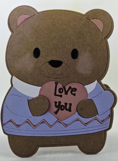 Love the Bear!
Love Bear Fold-it with stamp Love you
