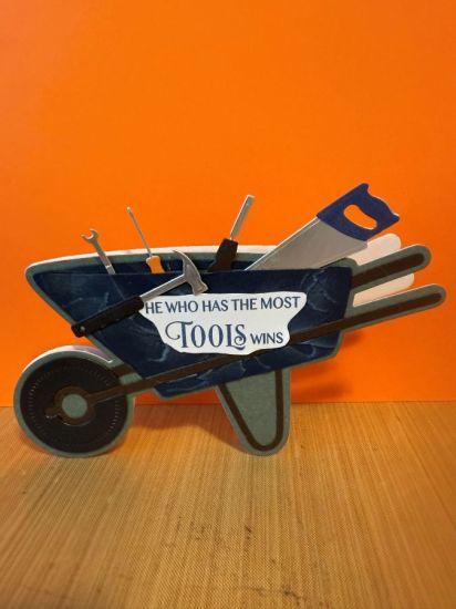Masculine wheelbarrow card
Keywords: Wheelbarrow fold it