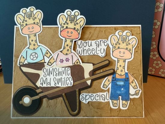 Funny giraffe card
Keywords: Wheelbarrow fold it, Giraffes